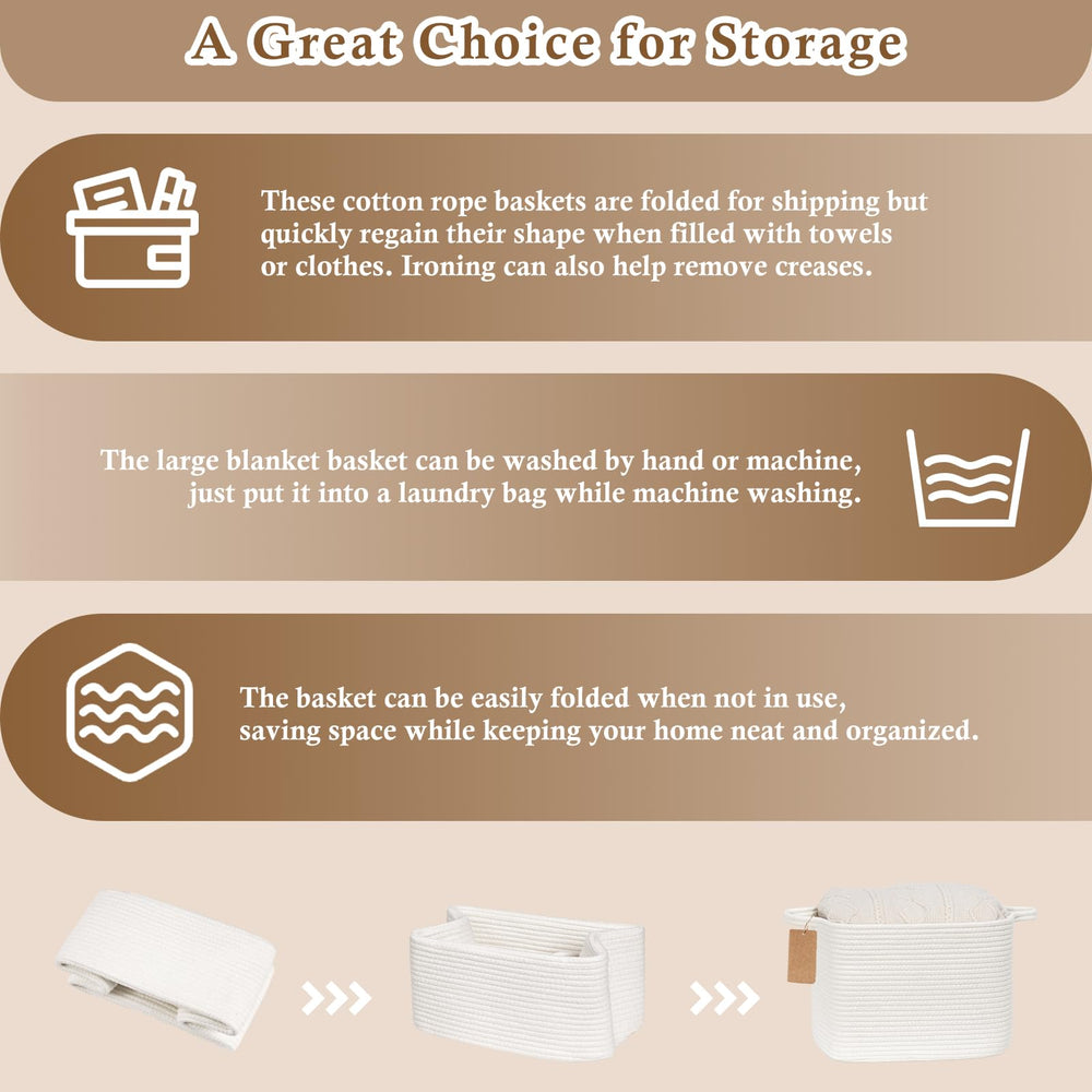 Goodpick rope basket contents towels shows practical home use.
