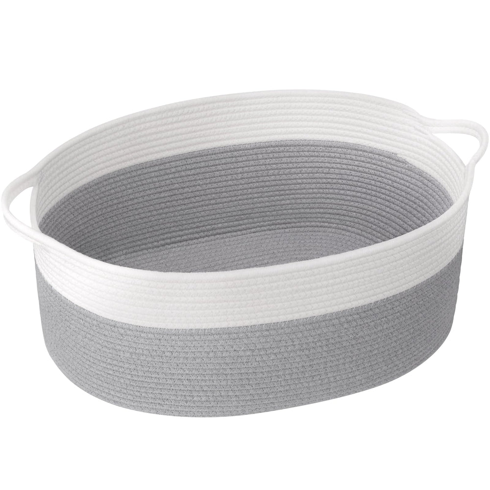 Goodpick rope basket gray empty gift basket for nursery storage