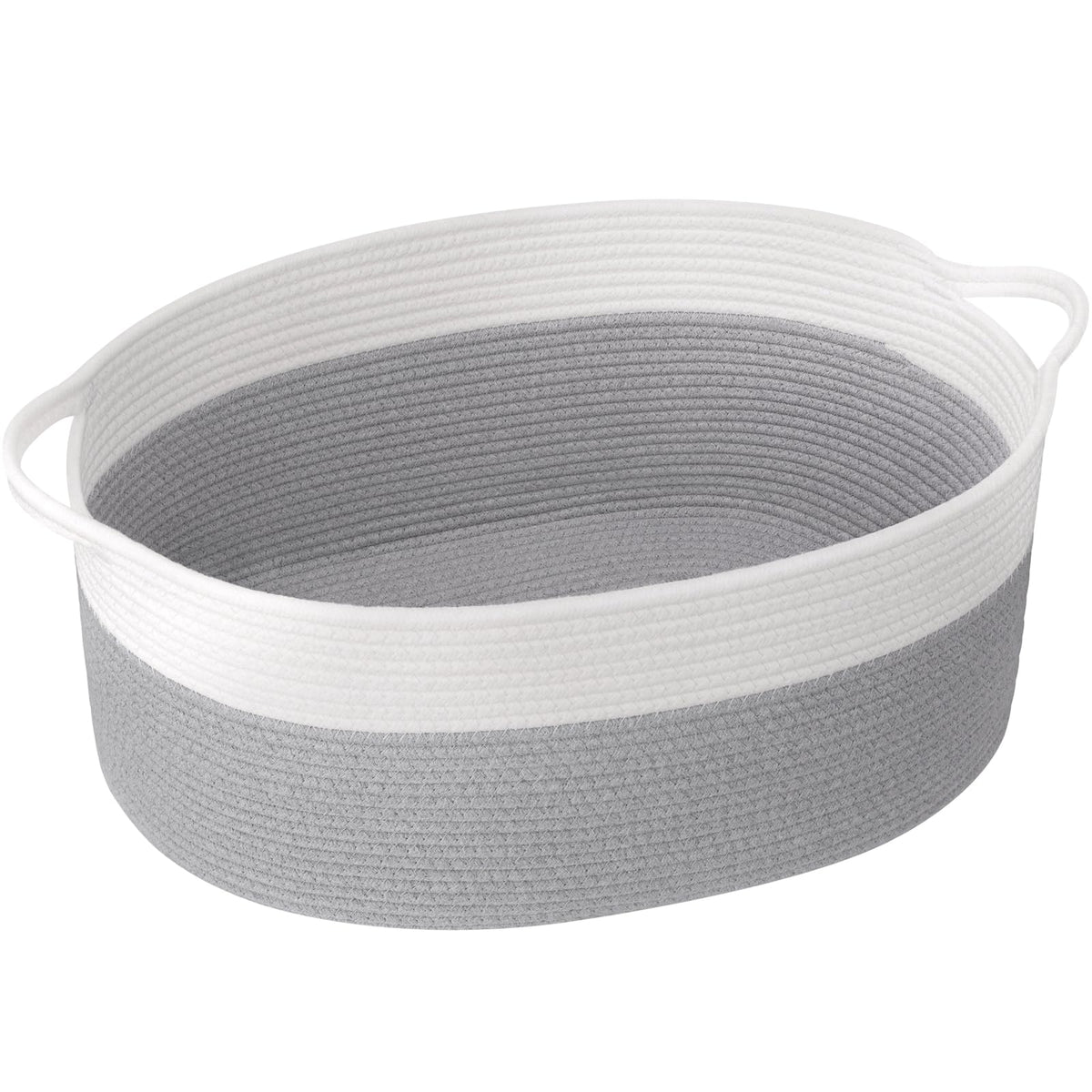 Goodpick rope basket gray empty gift basket for nursery storage