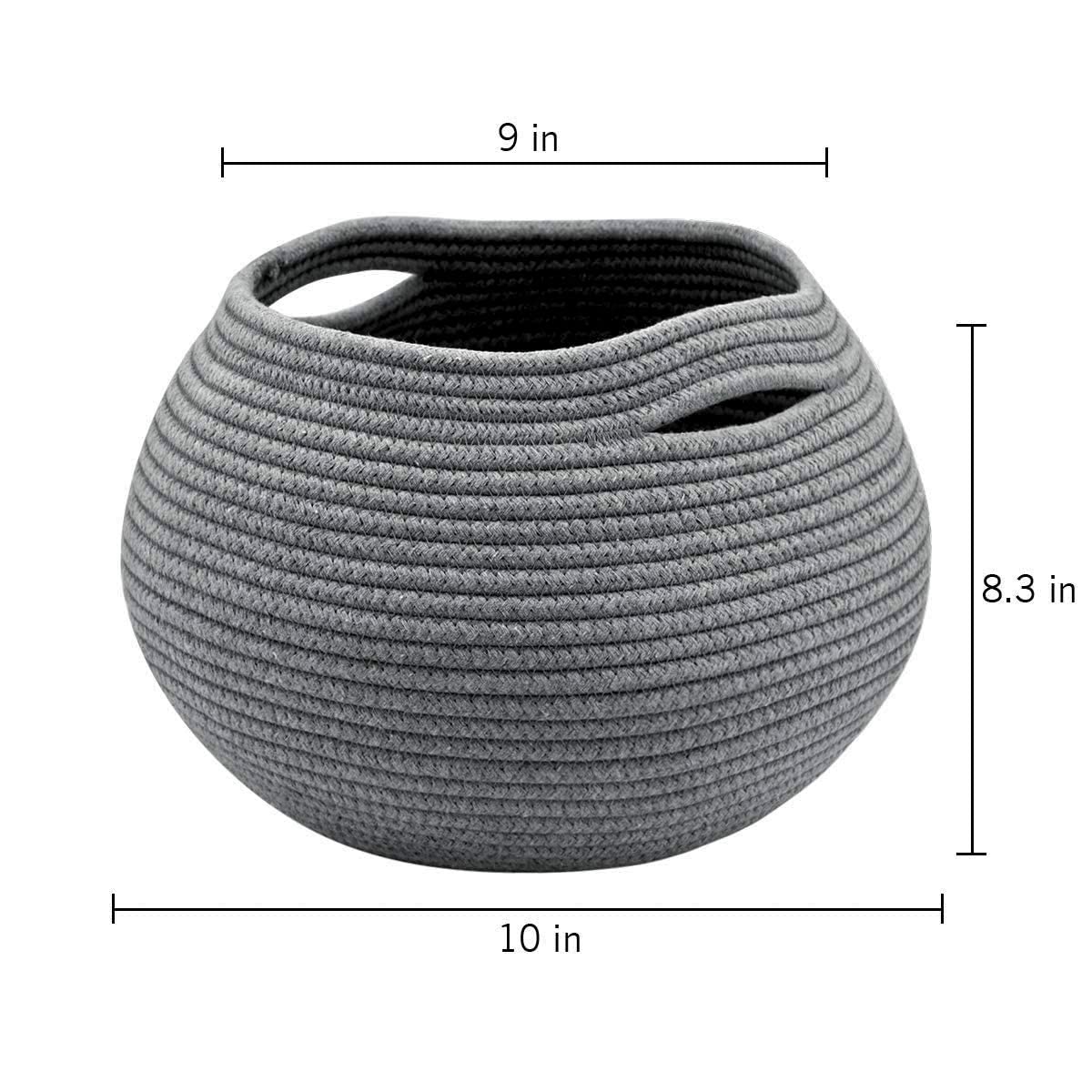 Goodpick small item storage basket gray with side handles for quick organization.