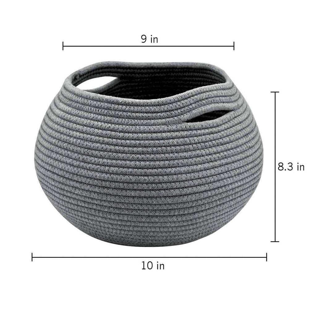 Goodpick small item storage basket gray with side handles for quick organization.