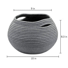 Goodpick small item storage basket gray with side handles for quick organization.