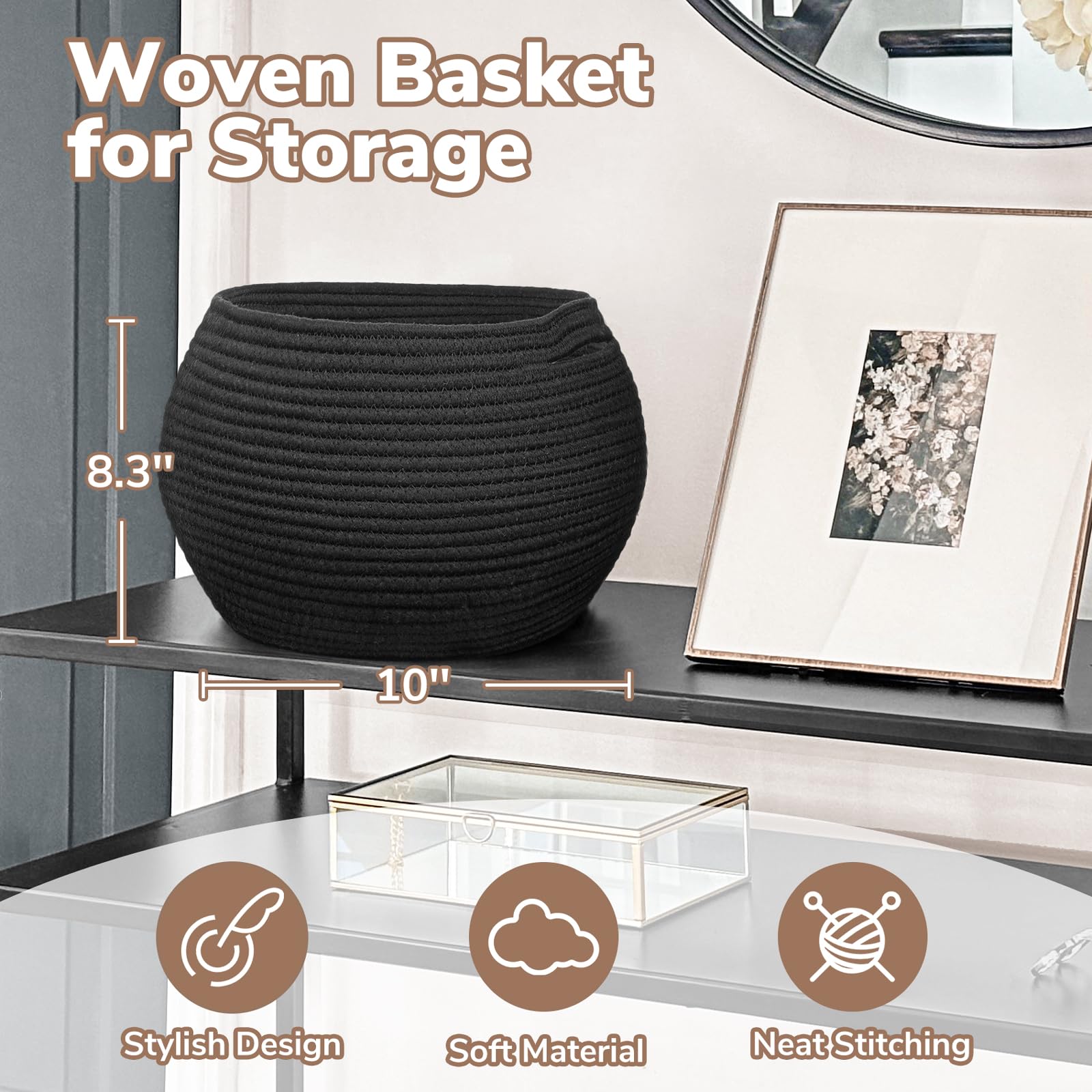 Goodpick dog-toys basket close-up reveals soft rope and safe storage.