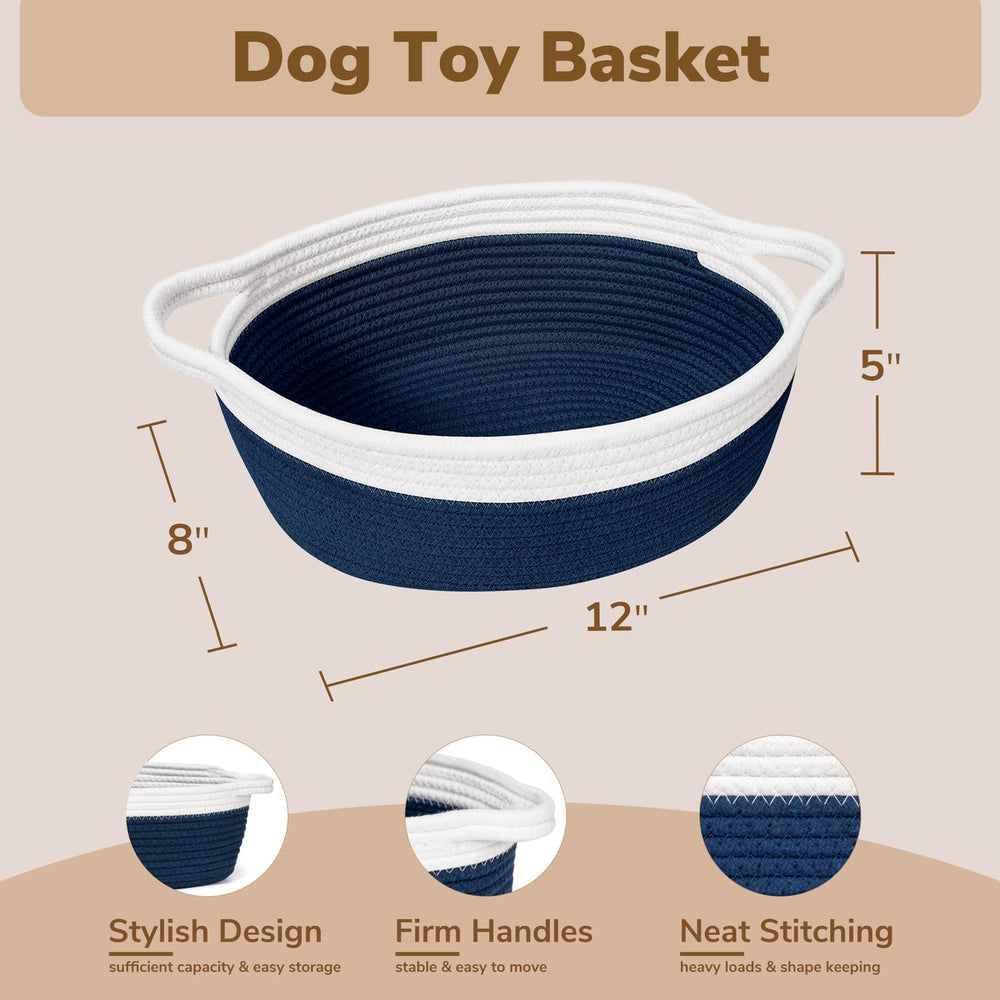 Goodpick small woven basket with built-in handles for easy carrying and tidy storage