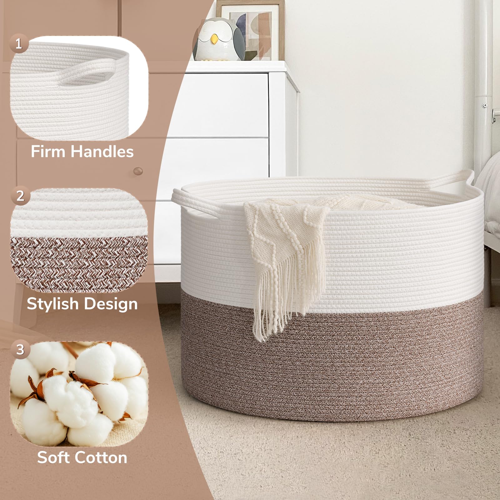 Goodpick soft cotton material close-up shows gentle touch for blankets.