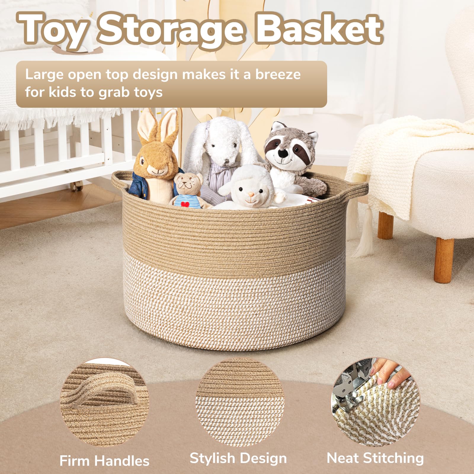 Goodpick soft-material basket is baby- and pet-friendly for everyday use