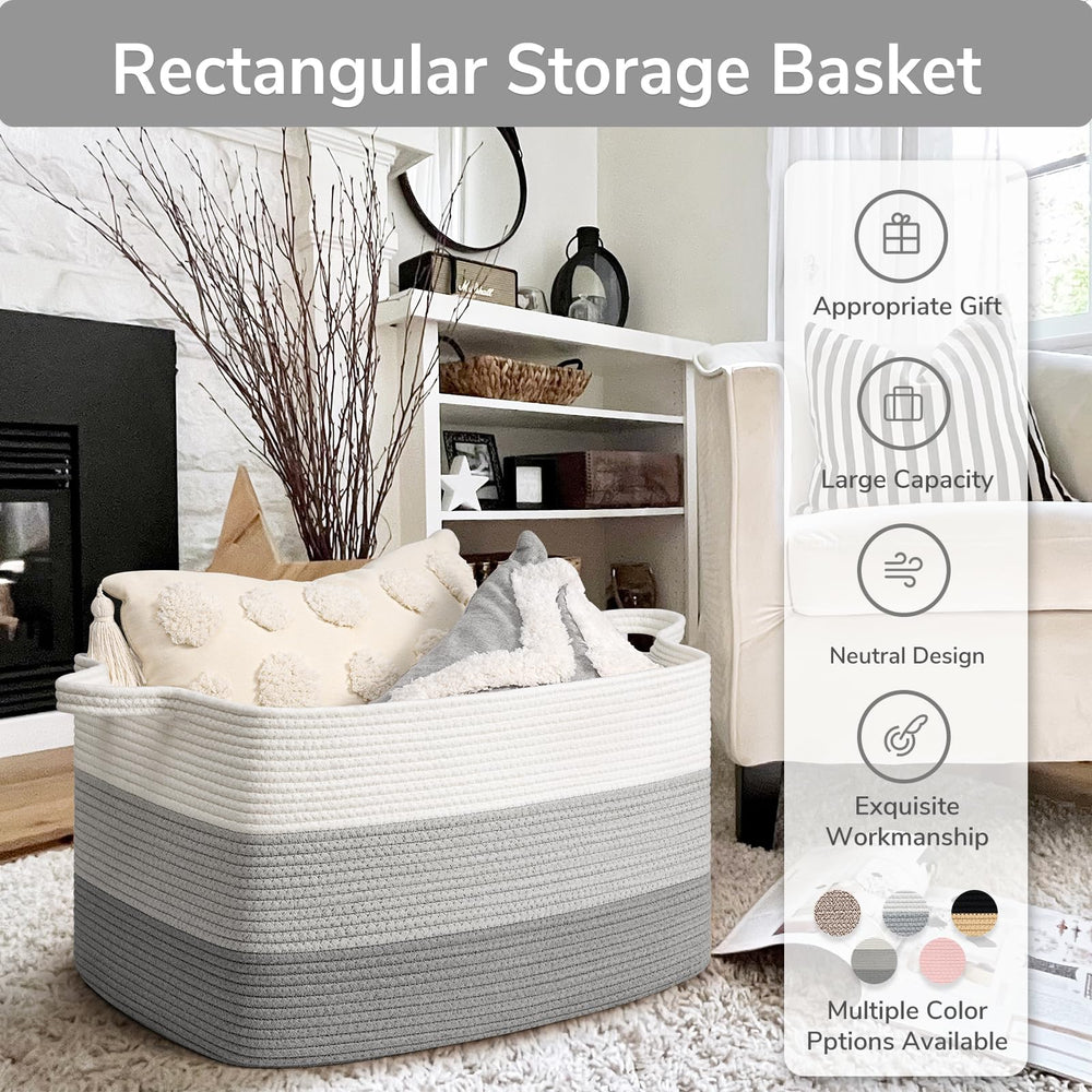 Goodpick Storage Basket neutral gray fits kids' rooms and play spaces.