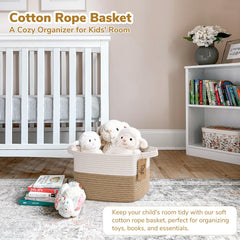 Goodpick storage basket with labels helps identify contents quickly.