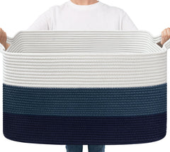 Goodpick storage basket rectangle design for versatile floor or shelf storage
