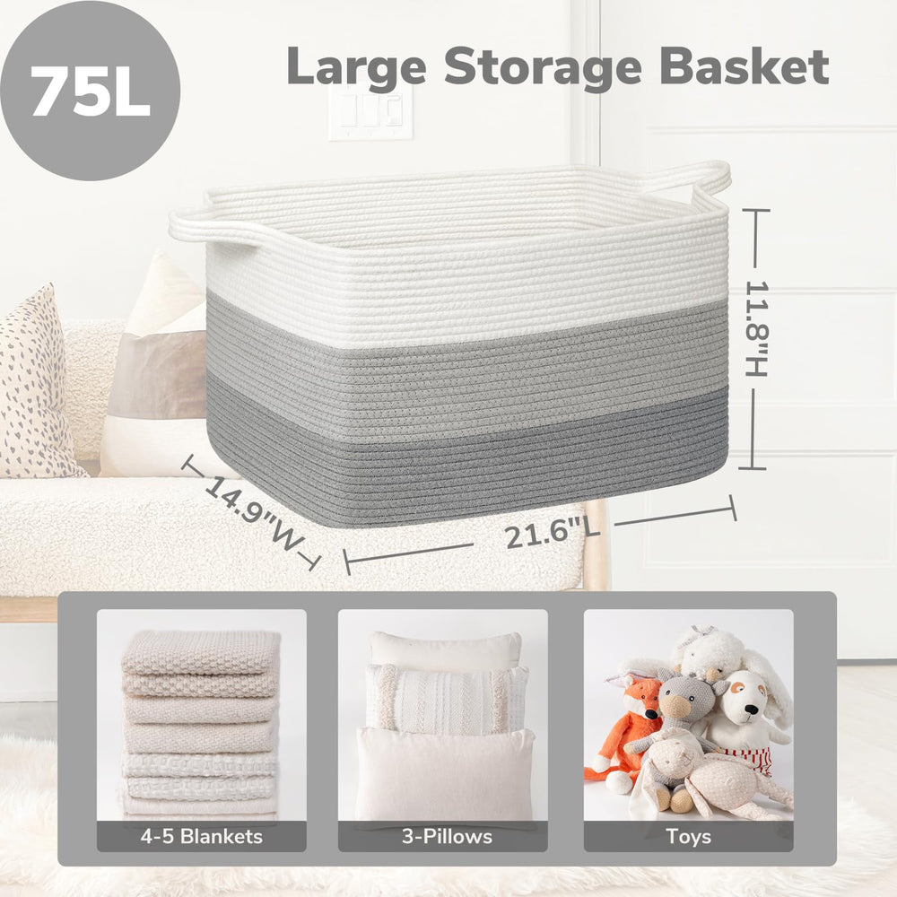 Goodpick Storage Basket two handles enable easy moving.