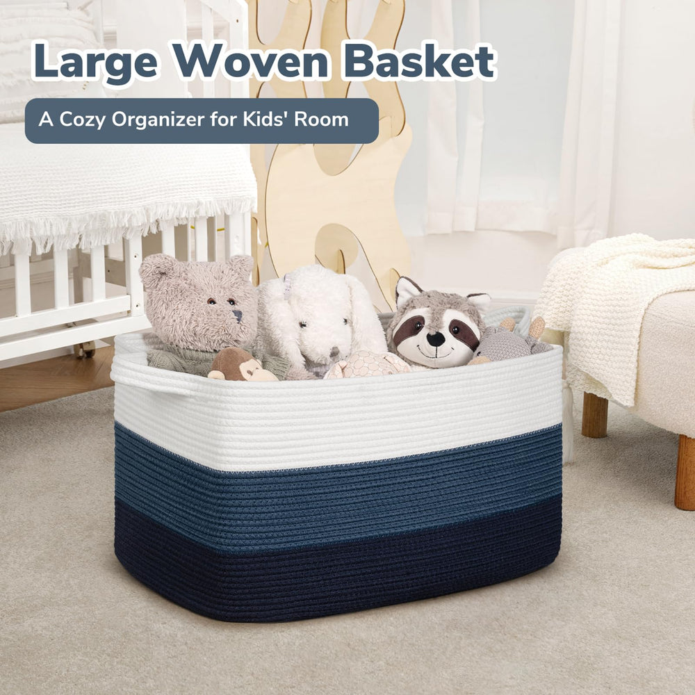 Goodpick storage basket two handles for easy room to room transport
