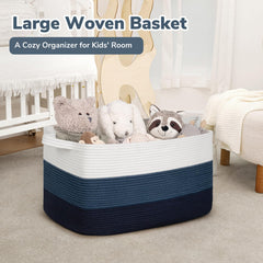 Goodpick storage basket two handles for easy room to room transport