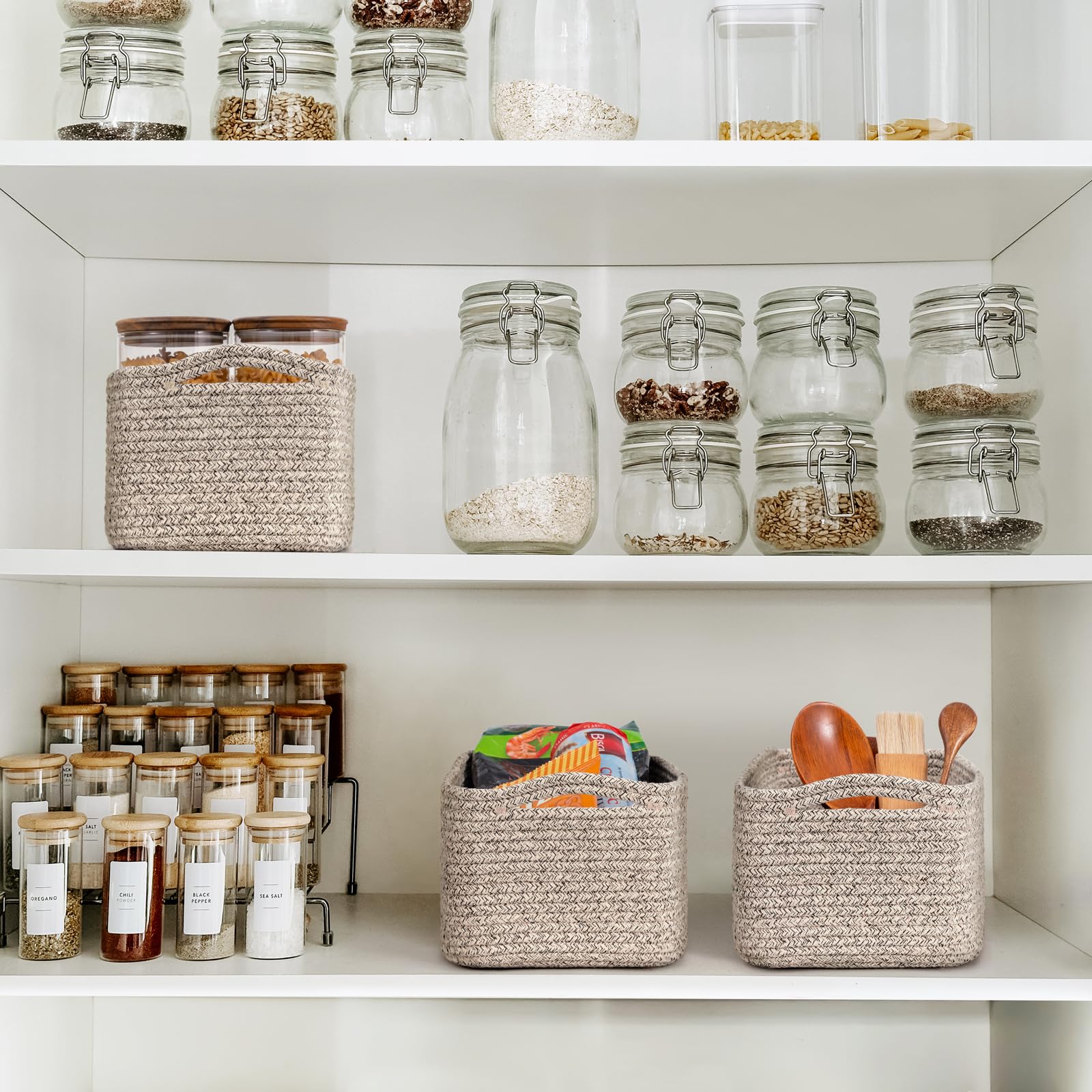 Goodpick storage baskets in nursery emphasize kid-safe storage with soft materials.