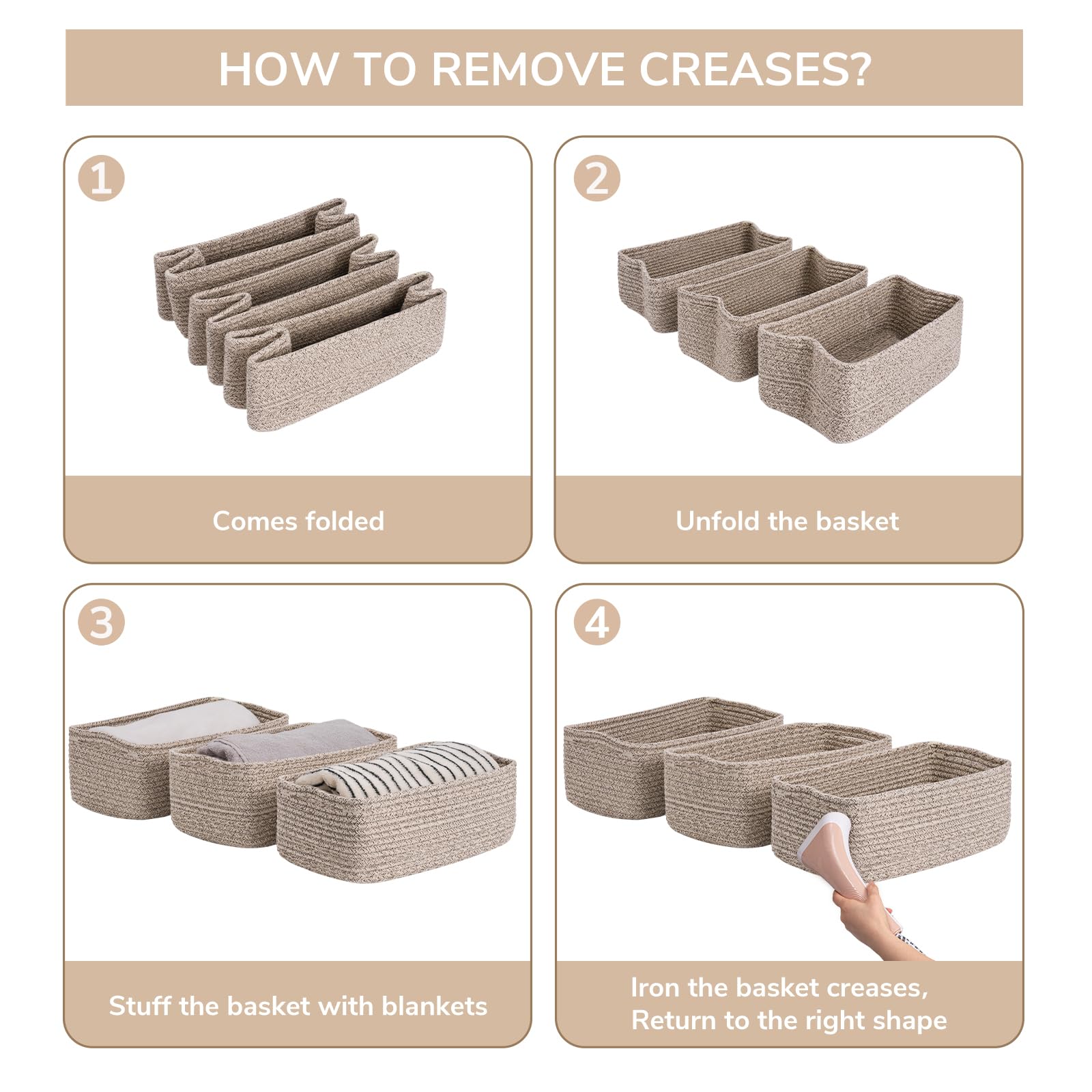 Goodpick storage baskets for towels keep bathrooms neat and accessible.