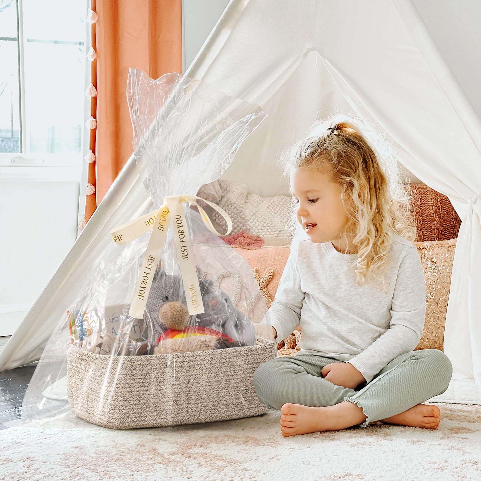 Goodpick storage baskets used as a toy organizer reduces clutter.