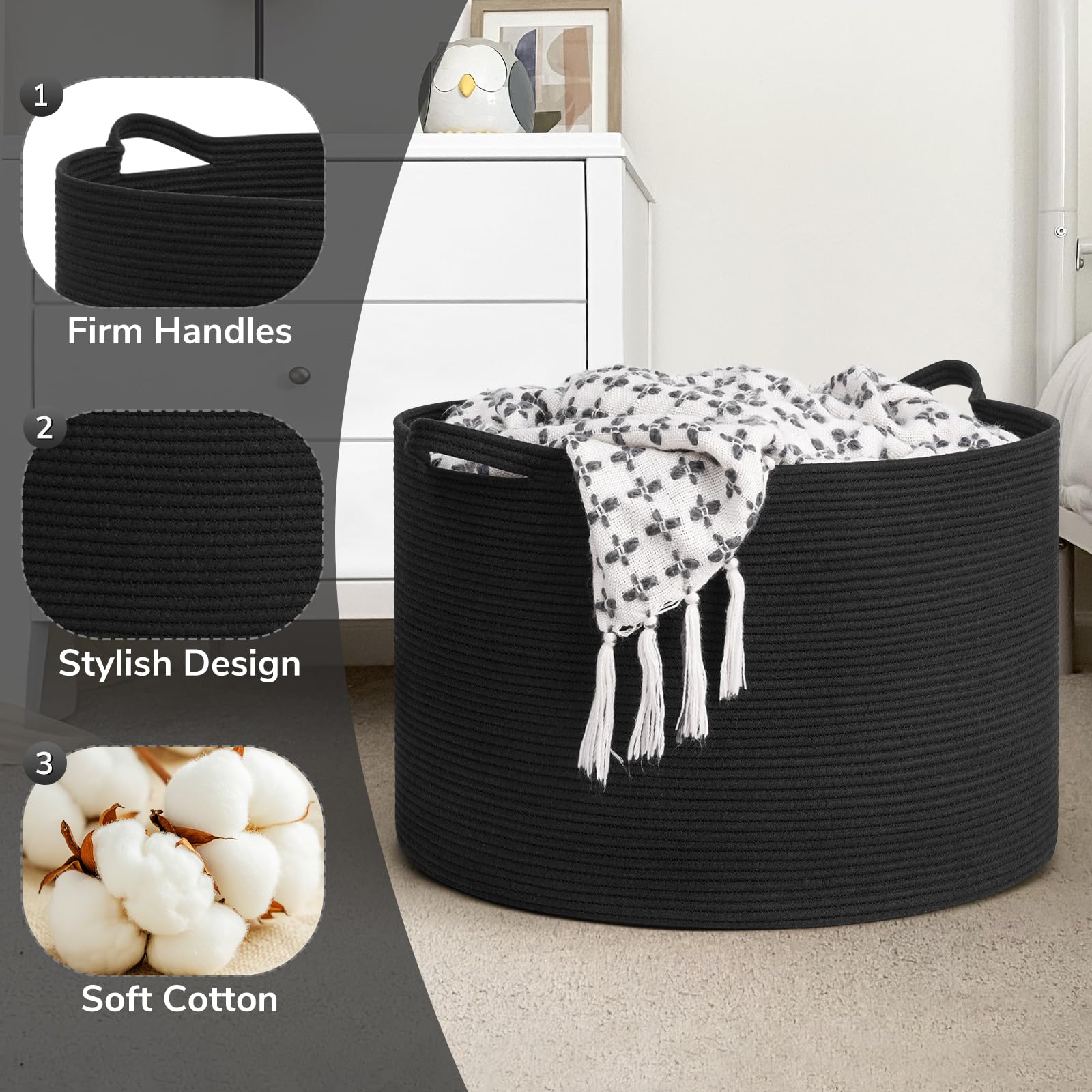 Goodpick sturdy soft cotton rope material feels gentle on hands and pets.