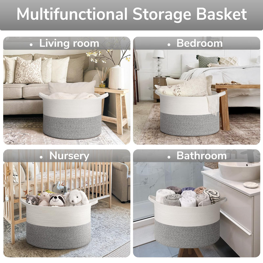 Goodpick sturdy soft-material basket feels safe for babies, pets, and everyday items.