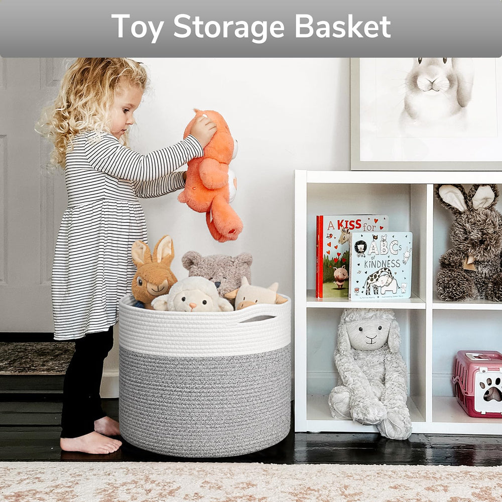 Goodpick toy storage basket keeps clutter contained and accessible during playtime.
