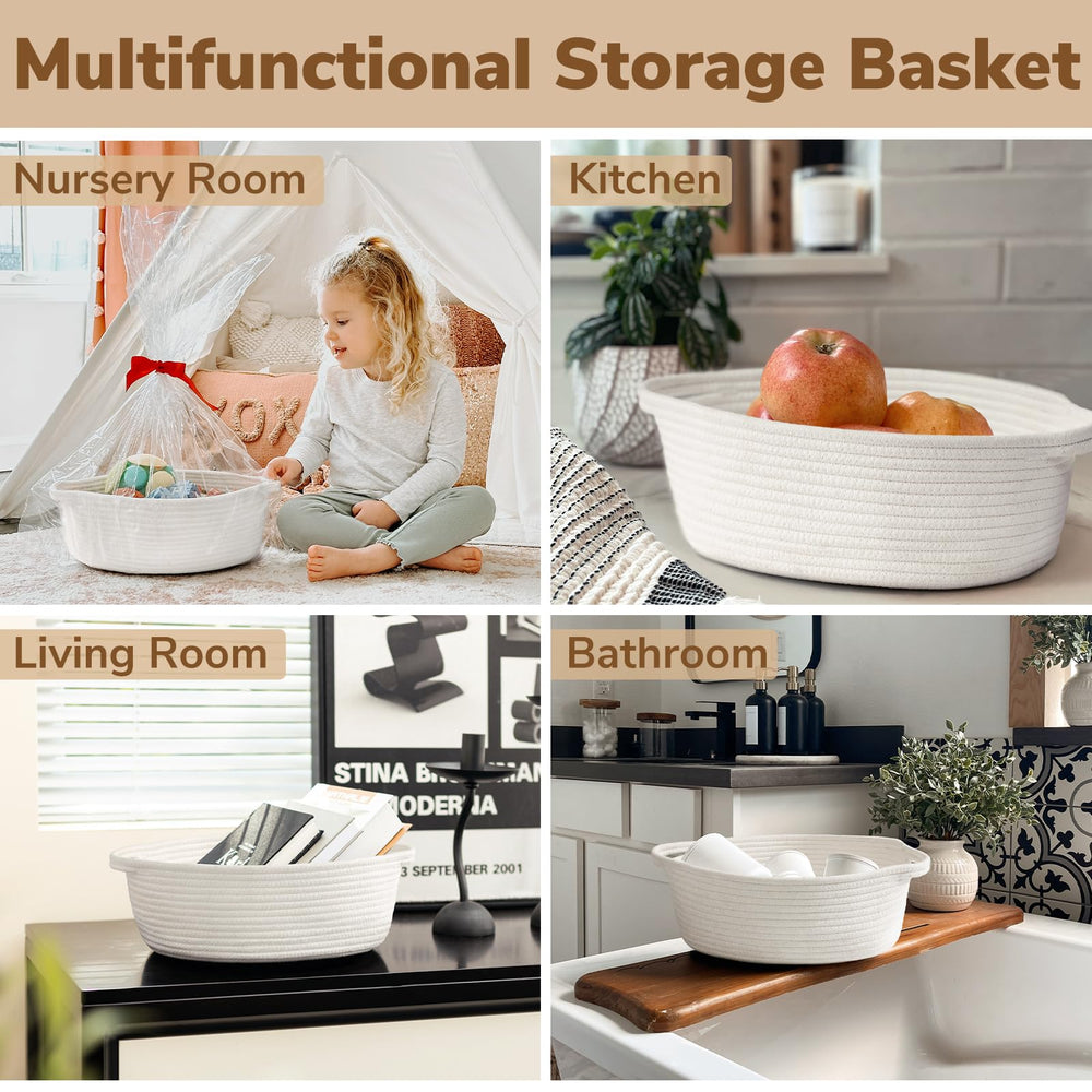Goodpick washable woven basket is machine-washable and easy to clean