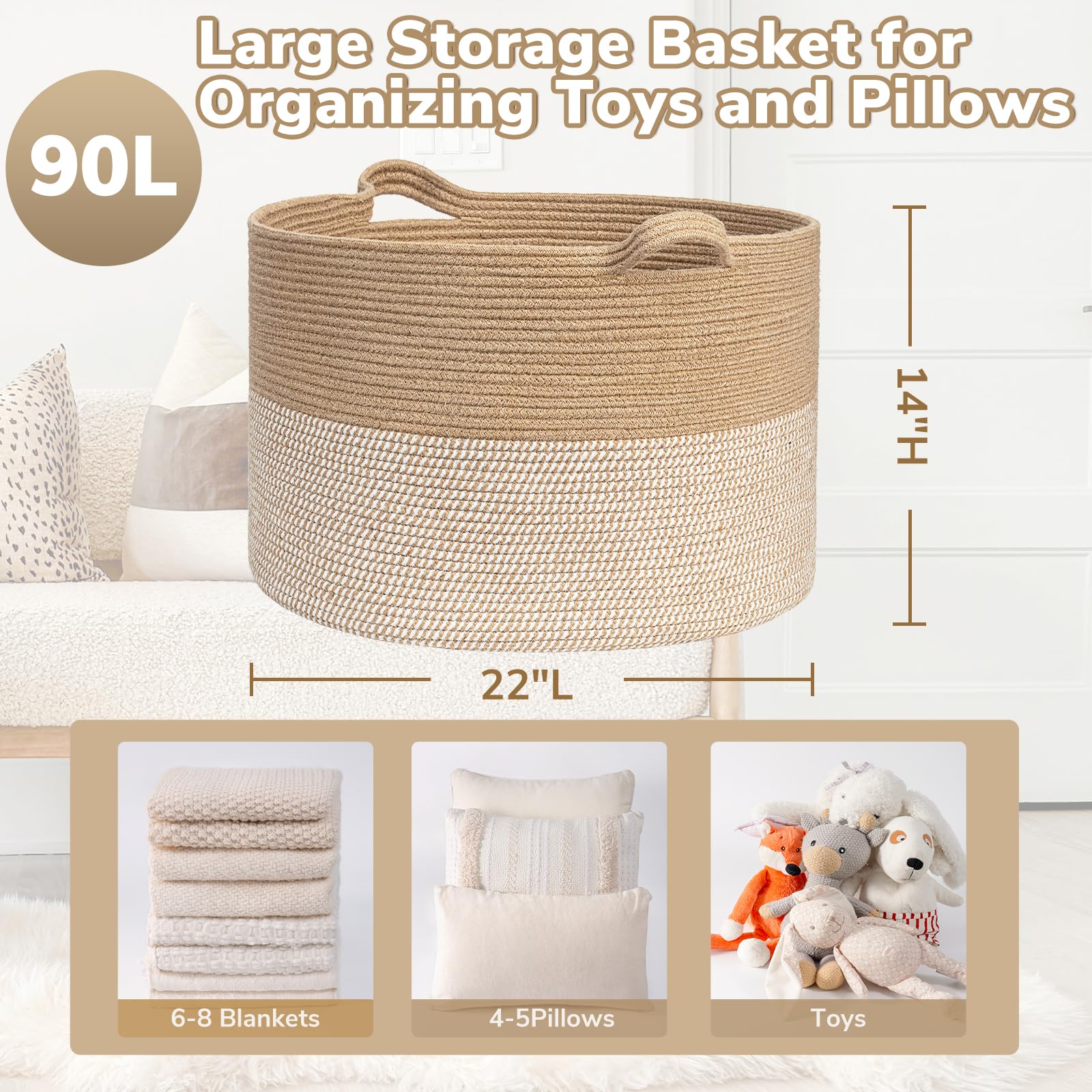 Goodpick white jute close-up shows durable cotton rope texture
