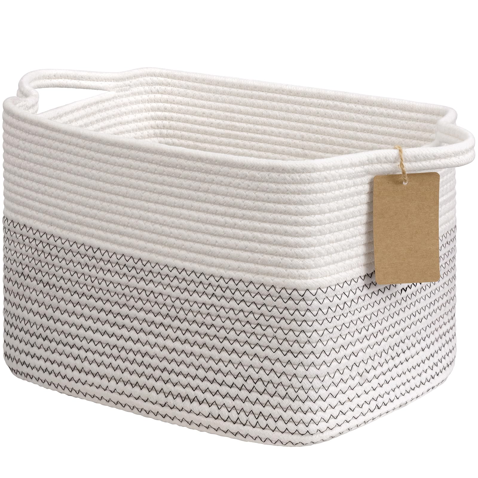 Goodpick Woven Storage Basket side view for organized spaces.