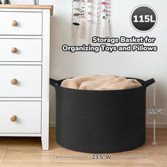 Goodpick woven basket complements home decor while keeping clutter organized in style.