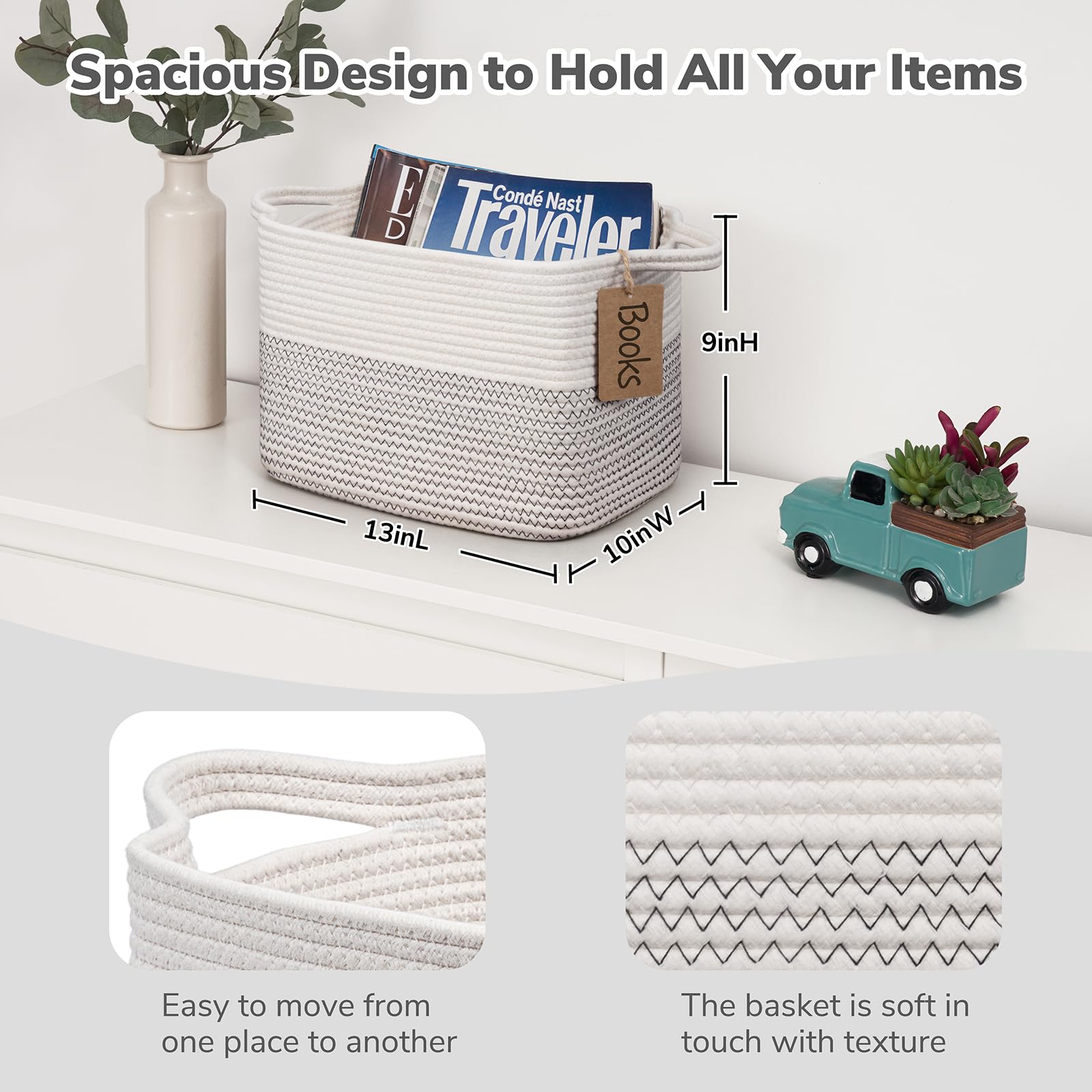 Goodpick Woven Storage Basket in nursery storage for toy clutter.