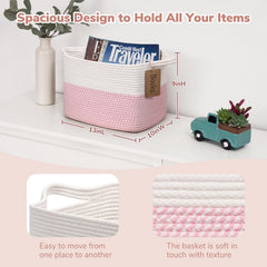 Goodpick Woven Storage Basket with handles ready for nursery organization