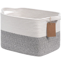 Goodpick woven storage basket with front labels for quick organization