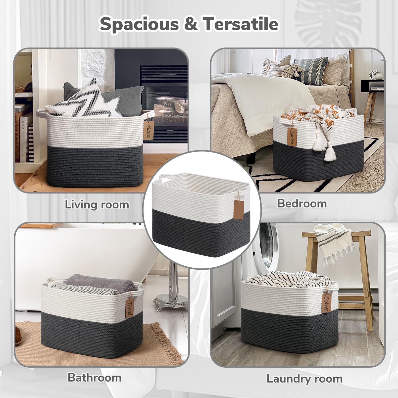 Goodpick basket suitable for laundry organization and easy washing.