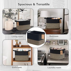 Goodpick Woven Storage Basket in living room for versatile storage and style