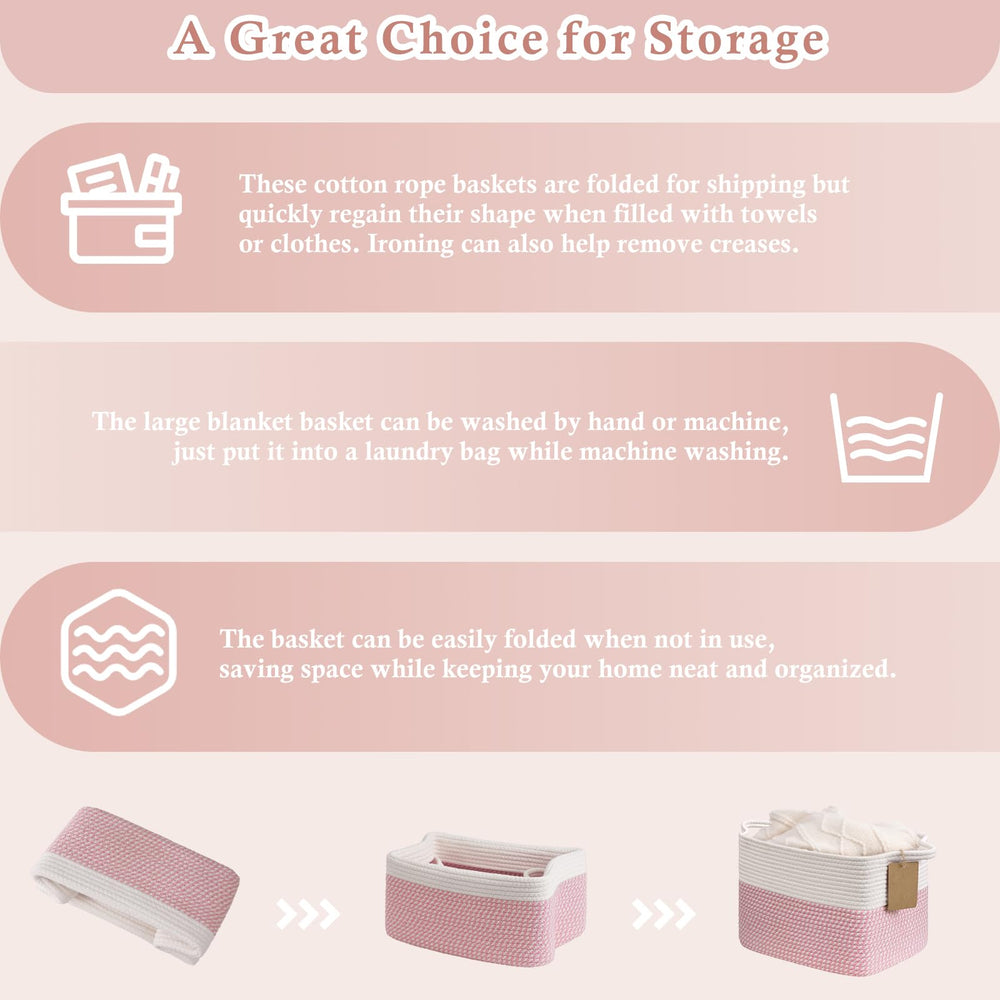 Goodpick Woven Storage Basket machine washable option keeps care simple