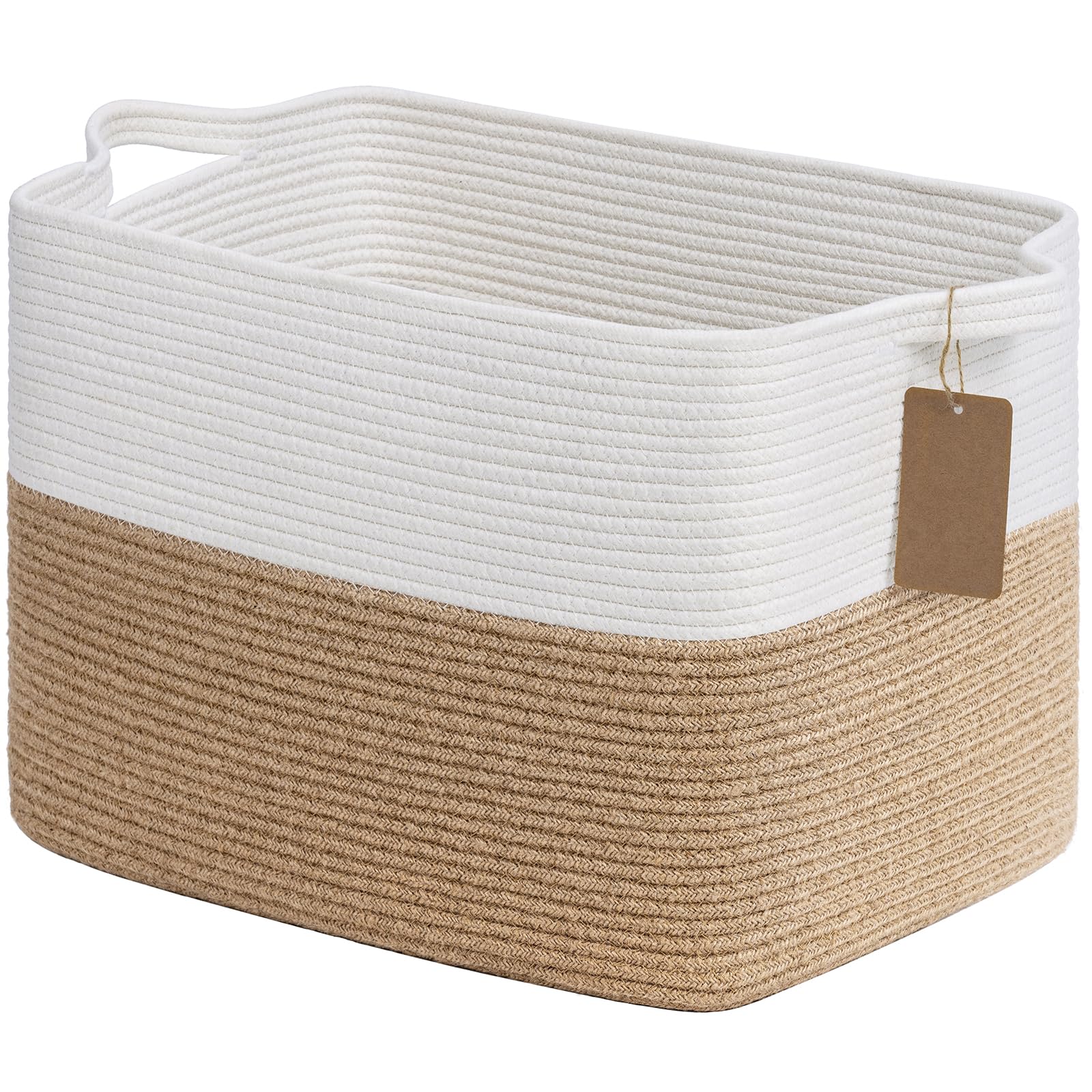 Goodpick woven storage basket designed for living room organization and clutter control.