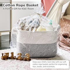 Goodpick woven storage basket shows rectangular shape ideal for shelves