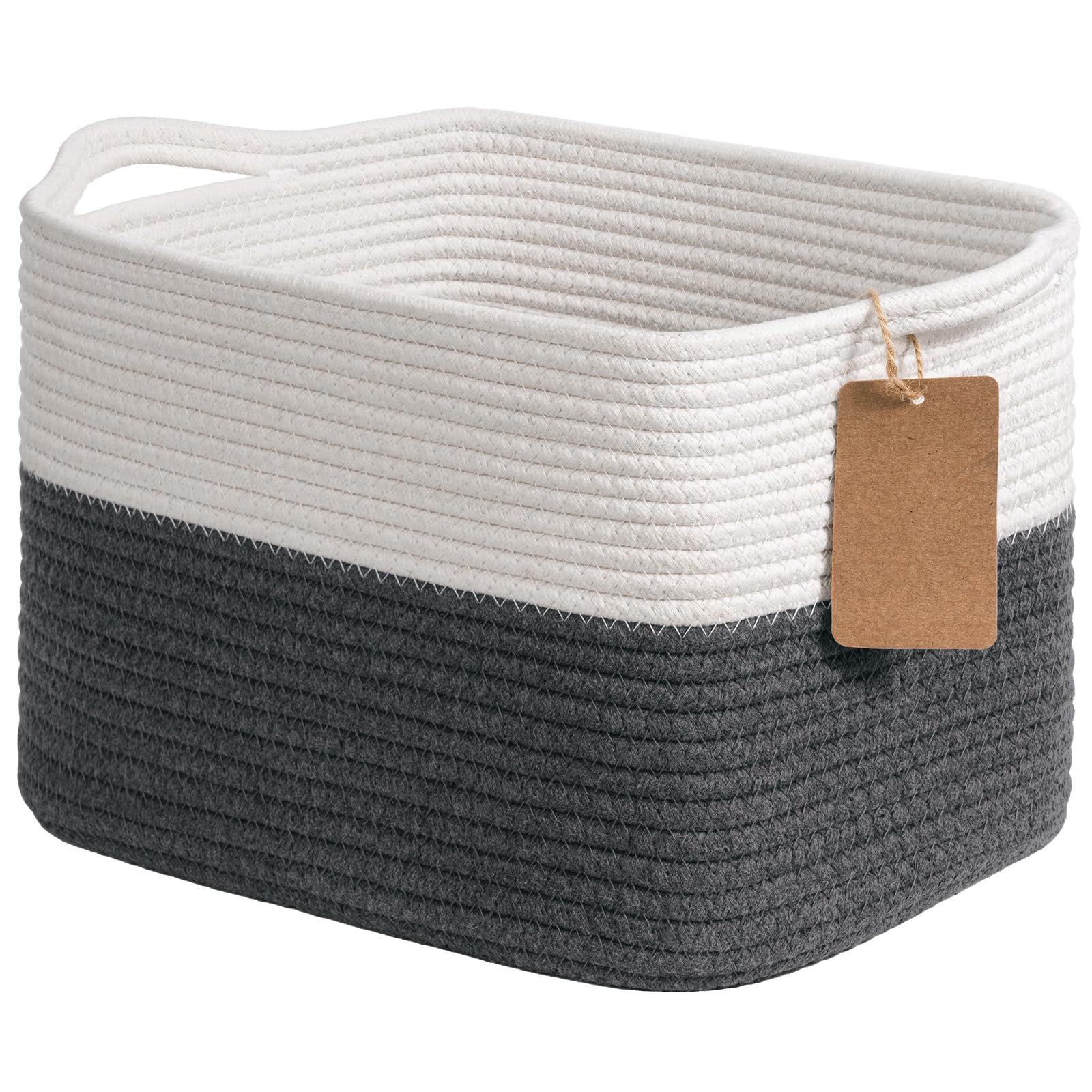 Goodpick woven storage basket rectangle size on shelf for organized living spaces