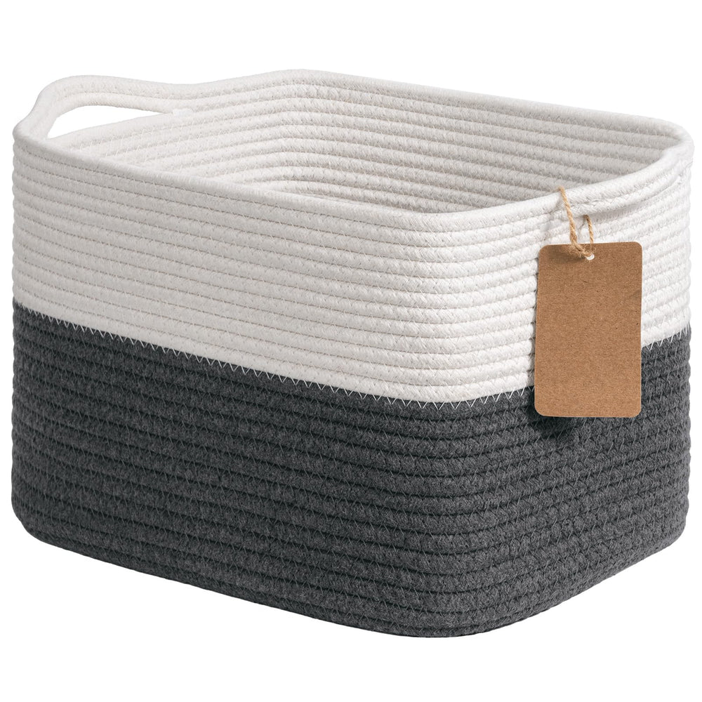 Goodpick woven storage basket rectangle size on shelf for organized living spaces