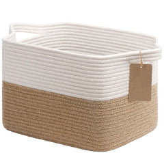 Goodpick woven storage basket on a shelf keeps items organized and accessible.