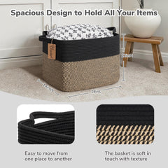 Goodpick woven storage basket towels storage provides neat bathroom organization.