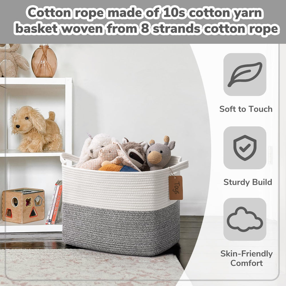 Goodpick Woven Storage Basket for kids' toys storage with easy access.