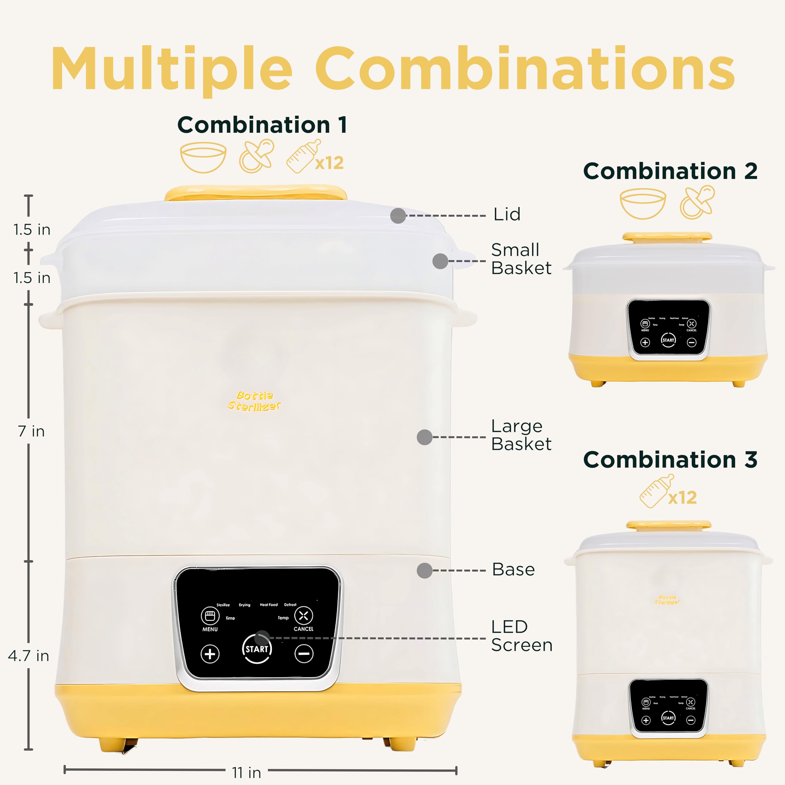 Goodscious 6-in-1 sterilizer compact design saves counter space