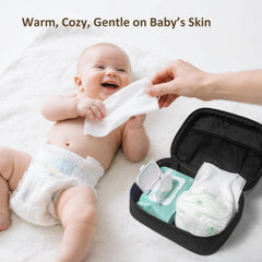 Goodtar baby wipe warmer car adapter demonstrates vehicle-ready warming during trips.