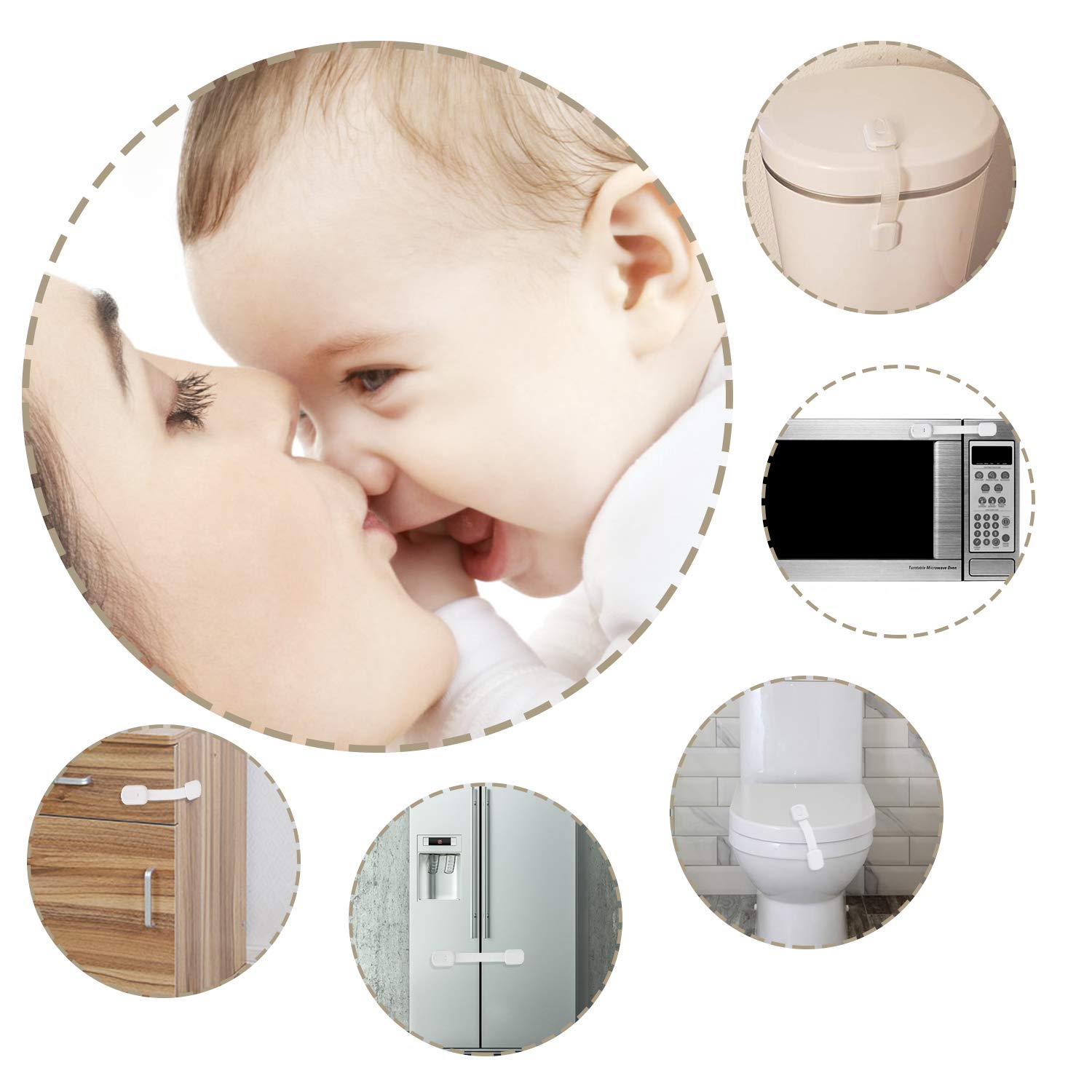 Goodv cabinet lock with adjustable strap for versatile fit.