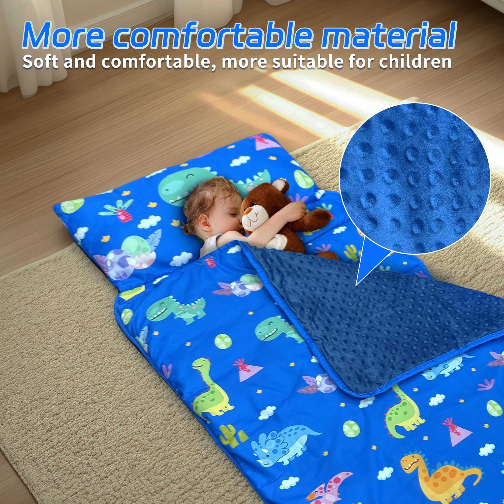 Googgoing nap mat quilt measures 31x42 inches for added warmth.