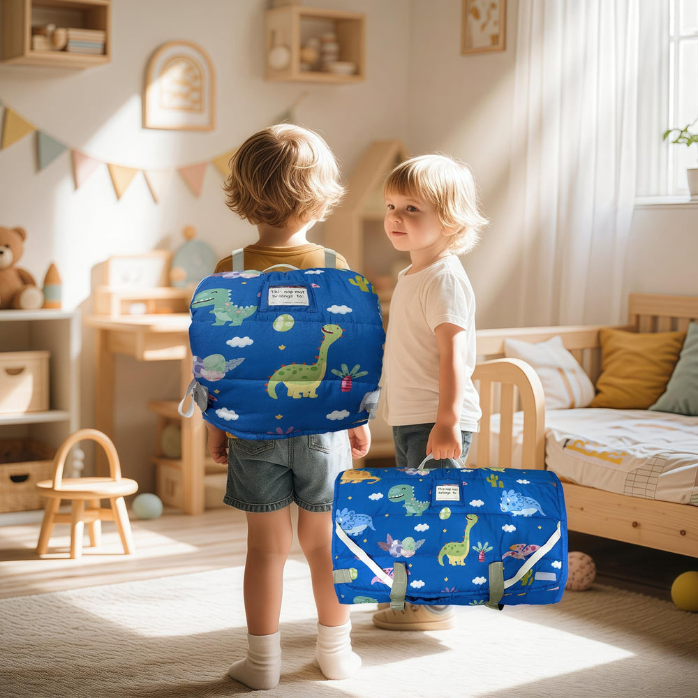 Googgoing nap mat shows 52x22 inch size suitable for toddlers.