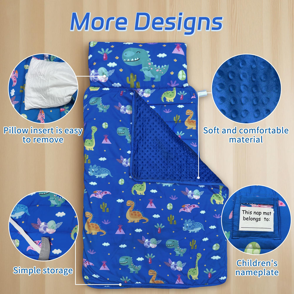 Googgoing nap mat removable pillow for quick cleaning and comfort.