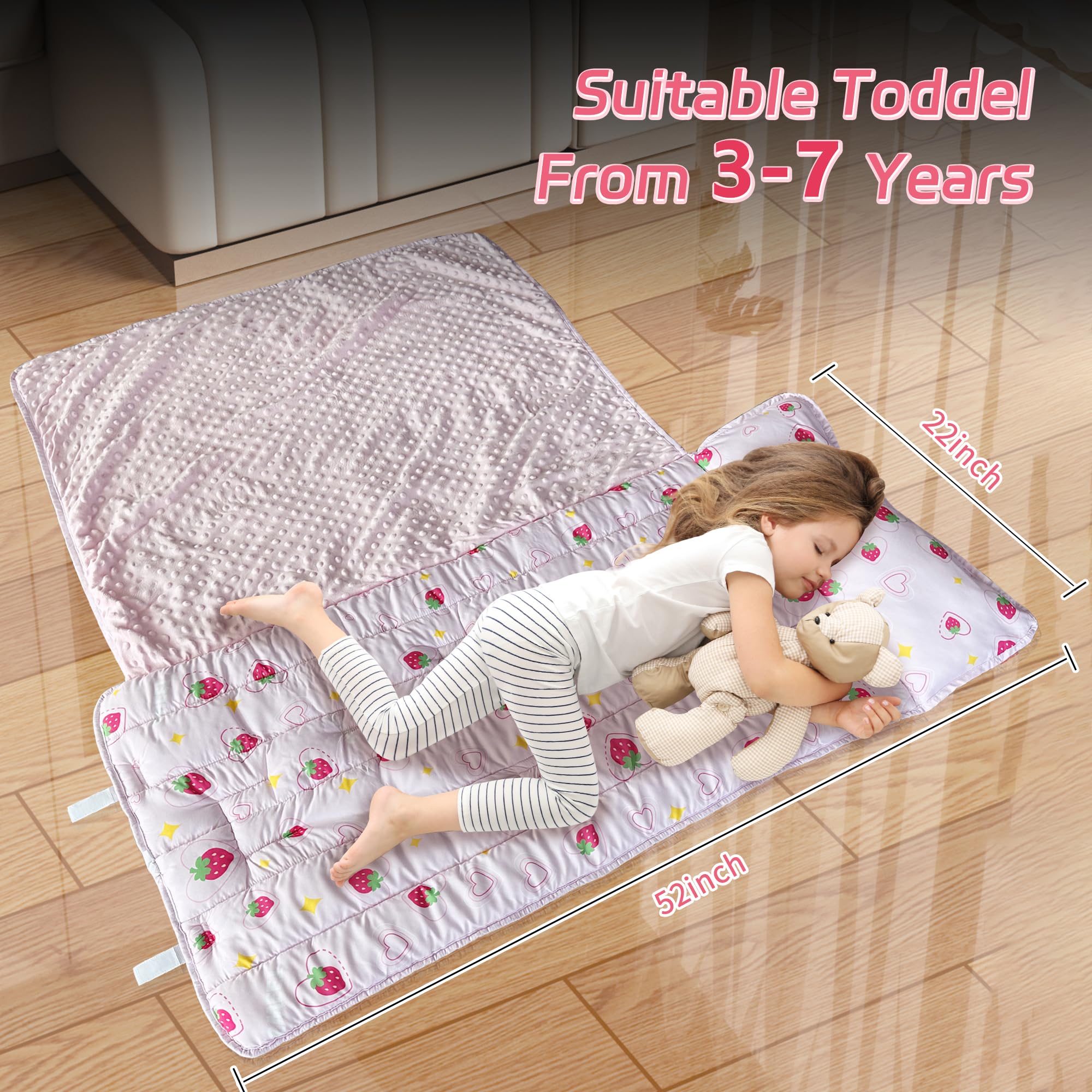 Googgoing nap mat close-up showing durable stitching detail