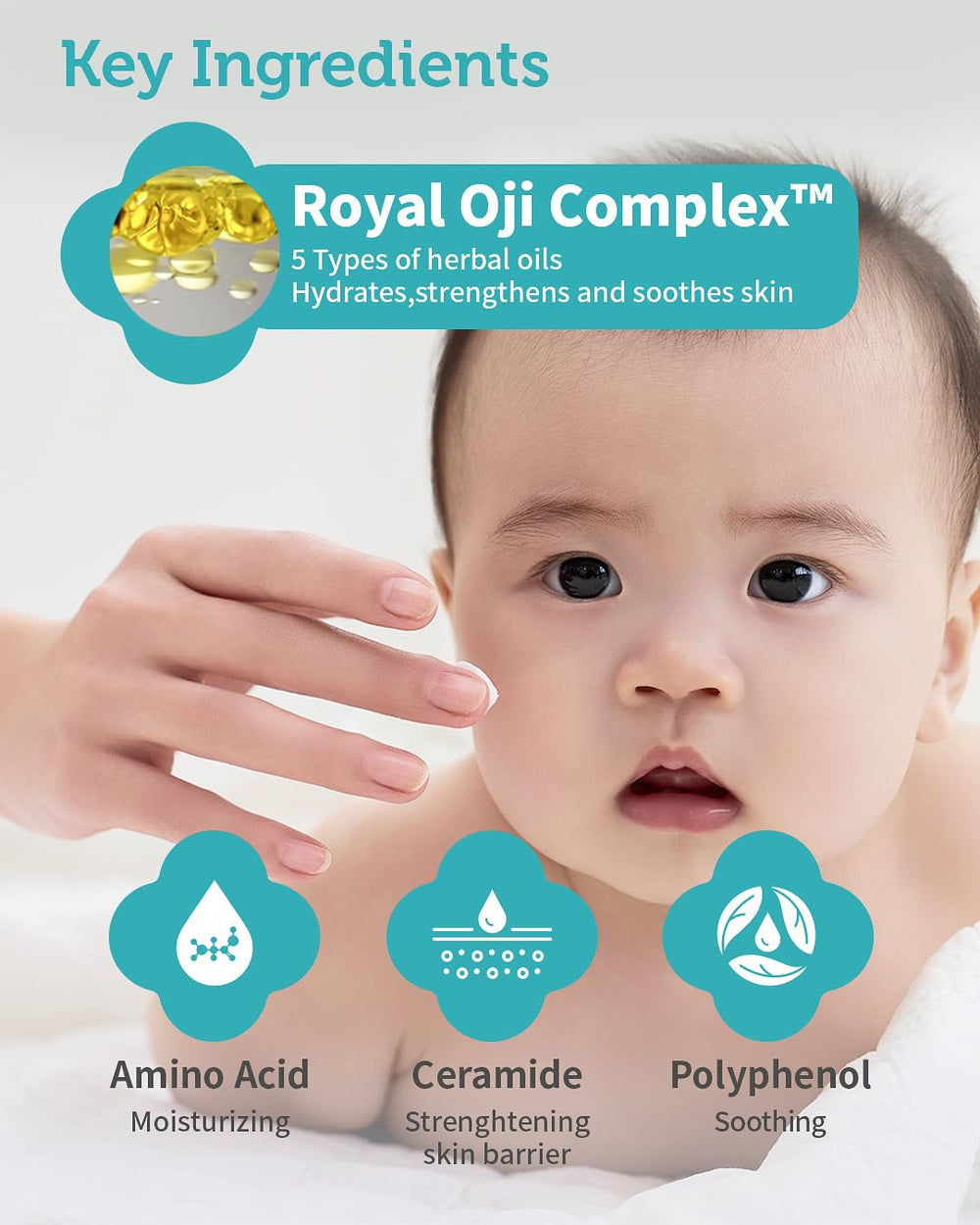GOONGBE baby ingredients oat kernel extract macadamia oil for soothing skin