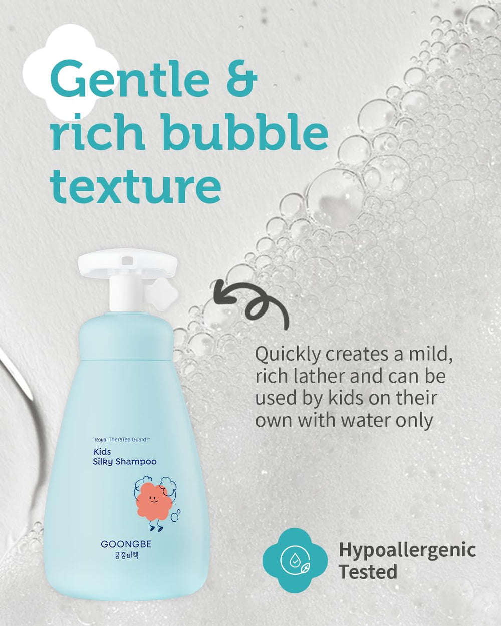 GOONGBE body wash with panthenol and amino acids for moisturized skin