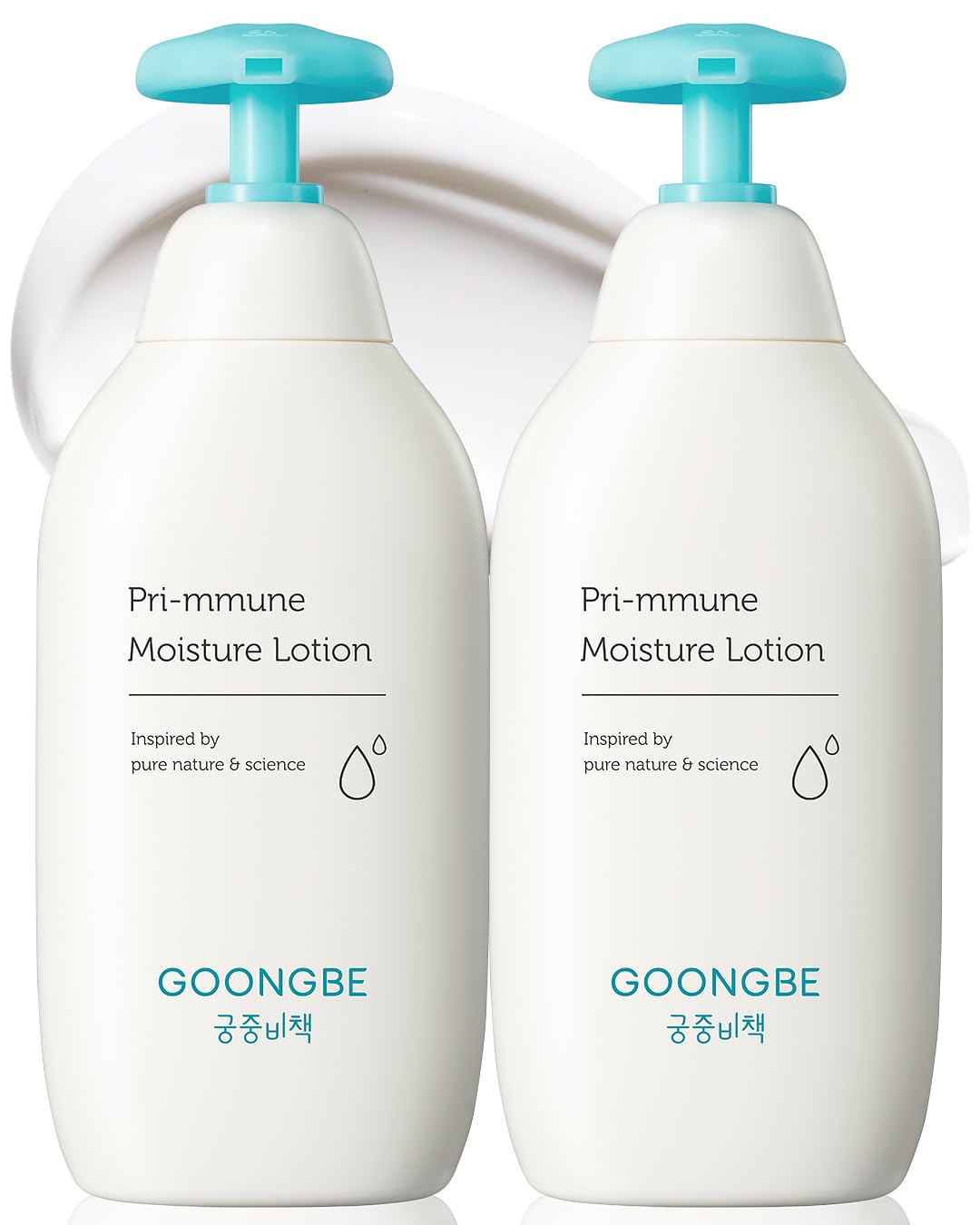 GOONGBE Pri-mmune Moisture Lotion bottle shown for long-lasting hydration in baby skincare