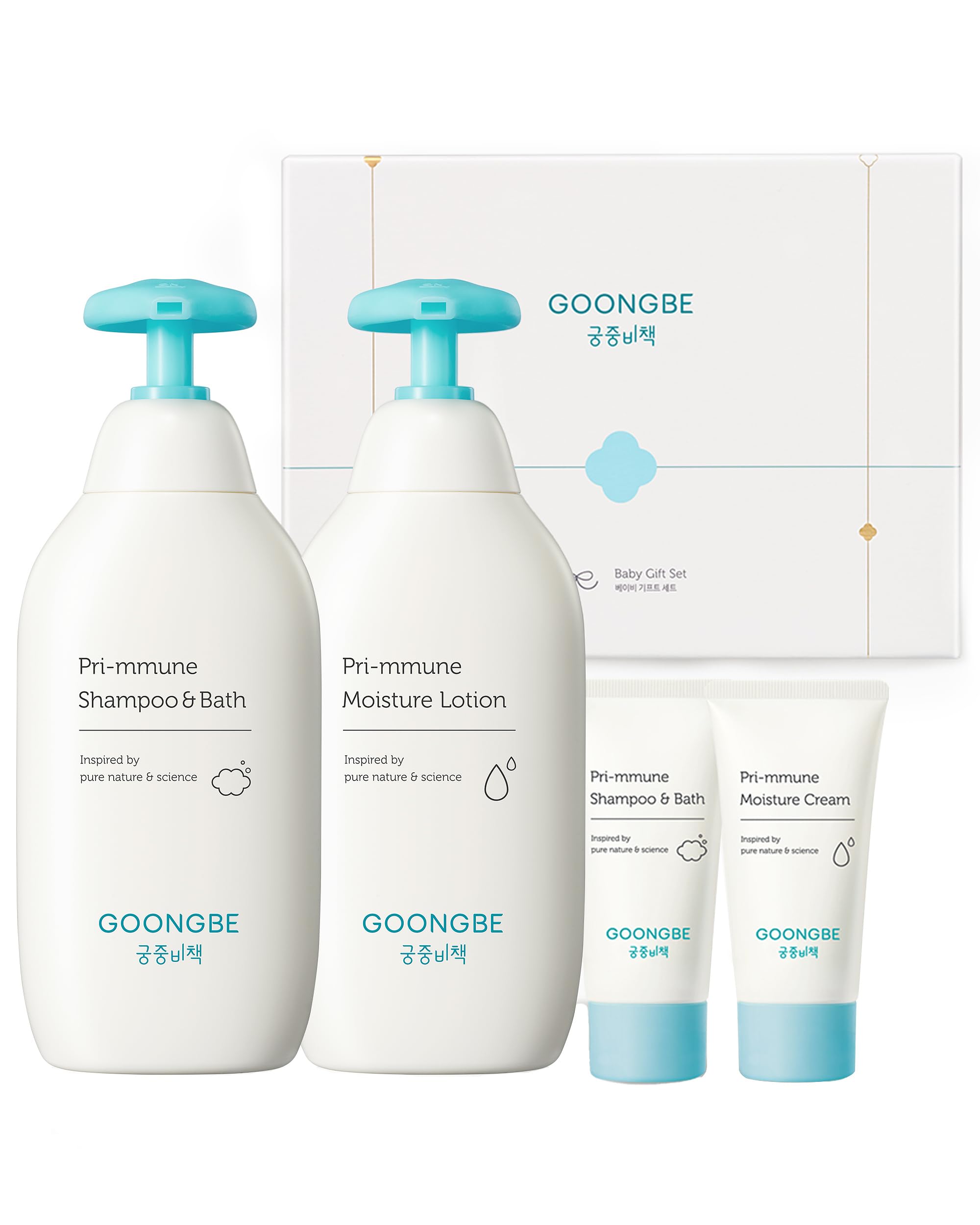 GOONGBE Baby Shampoo bottle shown for gentle cleansing during bath time